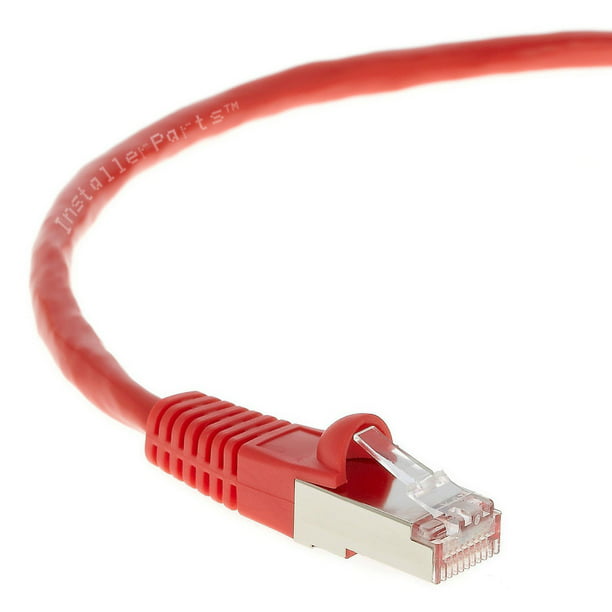 InstallerParts 350MHZ 5 Pack FTP Booted 150 FT 1Gigabit/Sec Network/Internet Cable Ethernet Cable CAT5E Cable Shielded Professional Series Red 